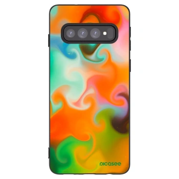 Picasee husă neagră din silicon pentru Samsung Galaxy S10 G973 - Juice