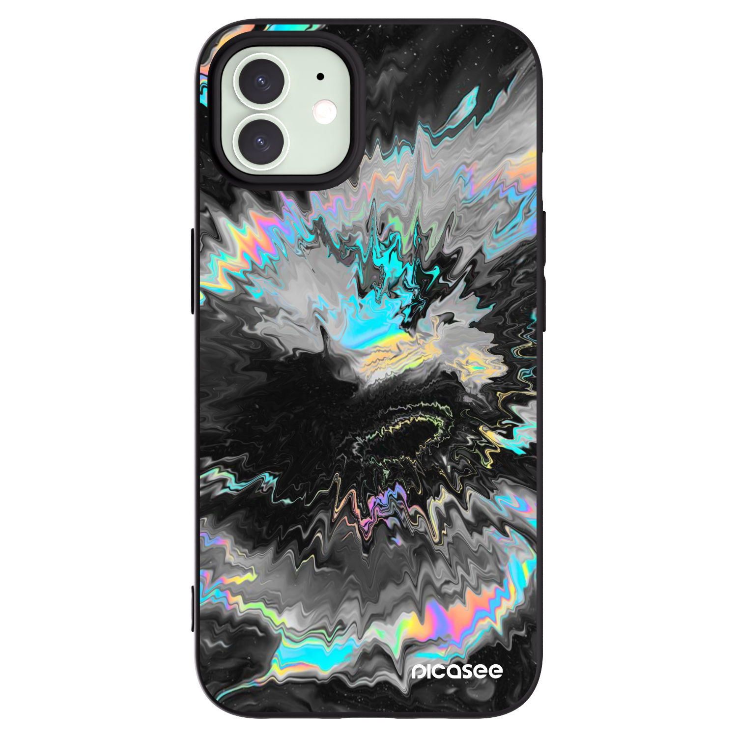 Picasee husă neagră din silicon pentru Apple iPhone 12 Pro - Magnetic