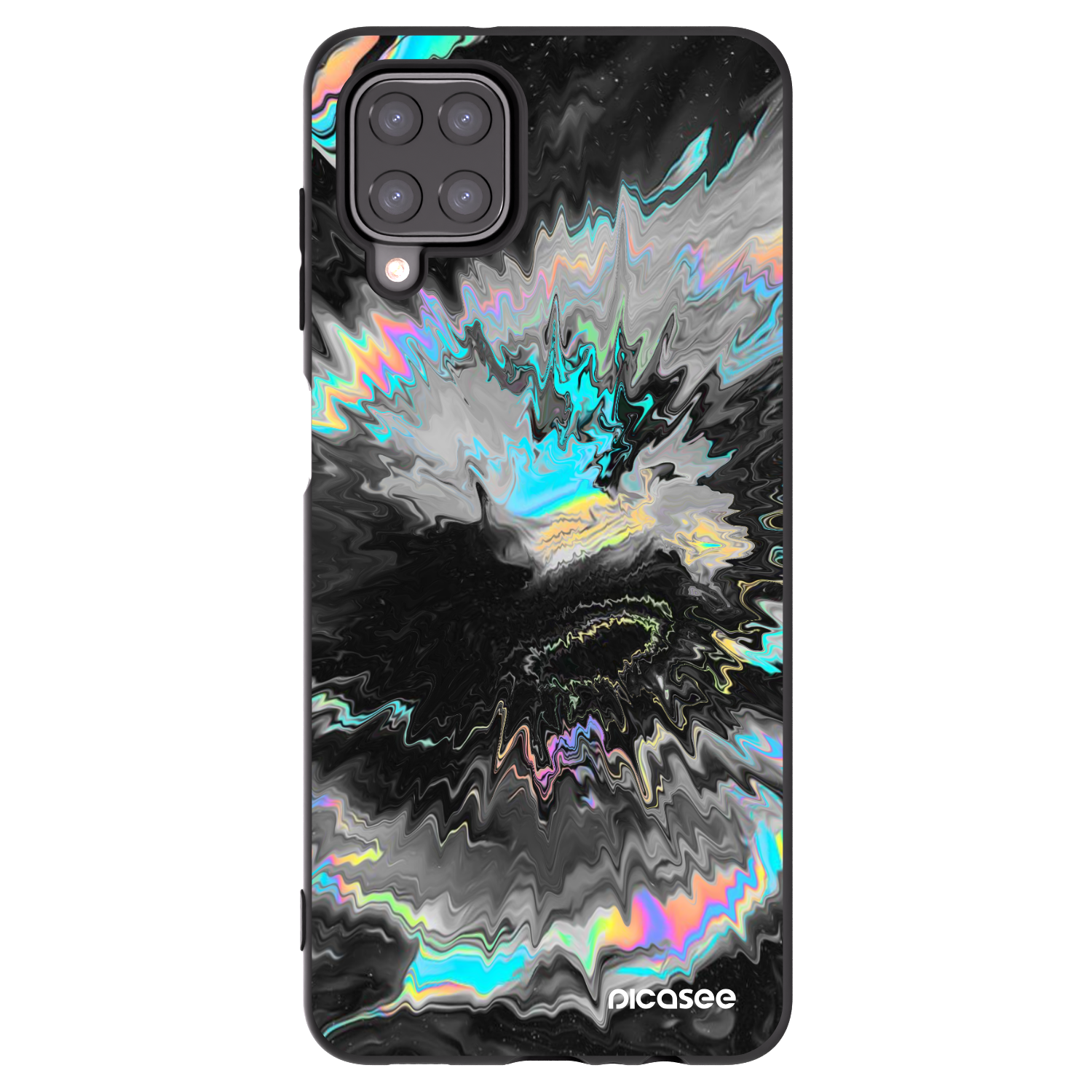 Picasee husă neagră din silicon pentru Samsung Galaxy A12 A125F - Magnetic