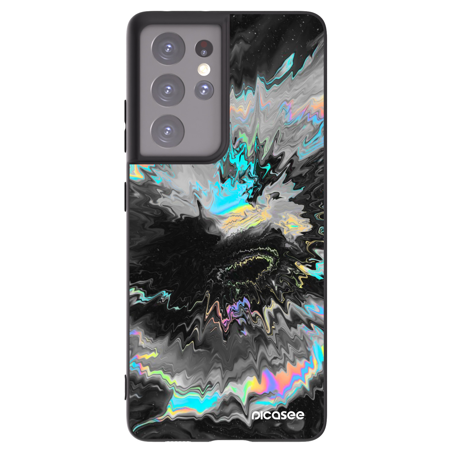 Picasee husă neagră din silicon pentru Samsung Galaxy S21 Ultra 5G G998B - Magnetic