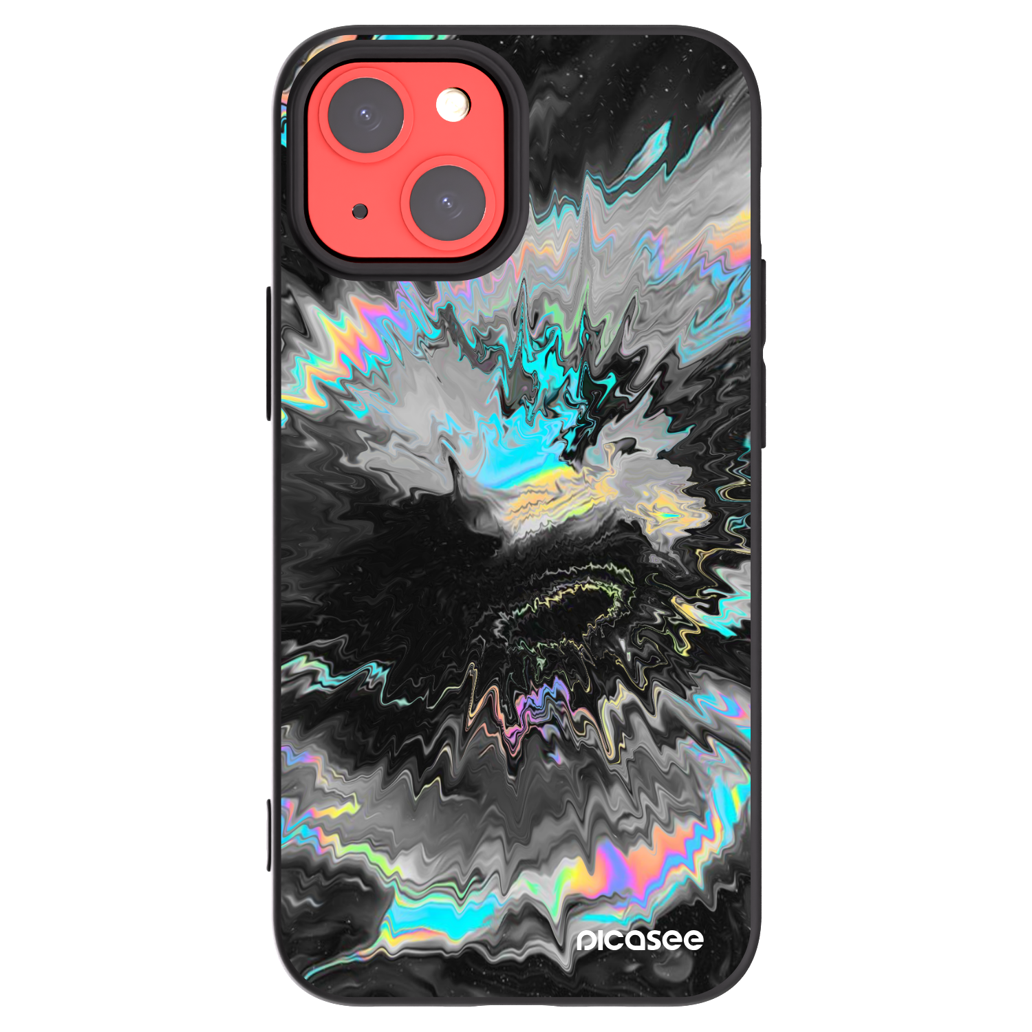 Picasee husă neagră din silicon pentru Apple iPhone 13 mini - Magnetic