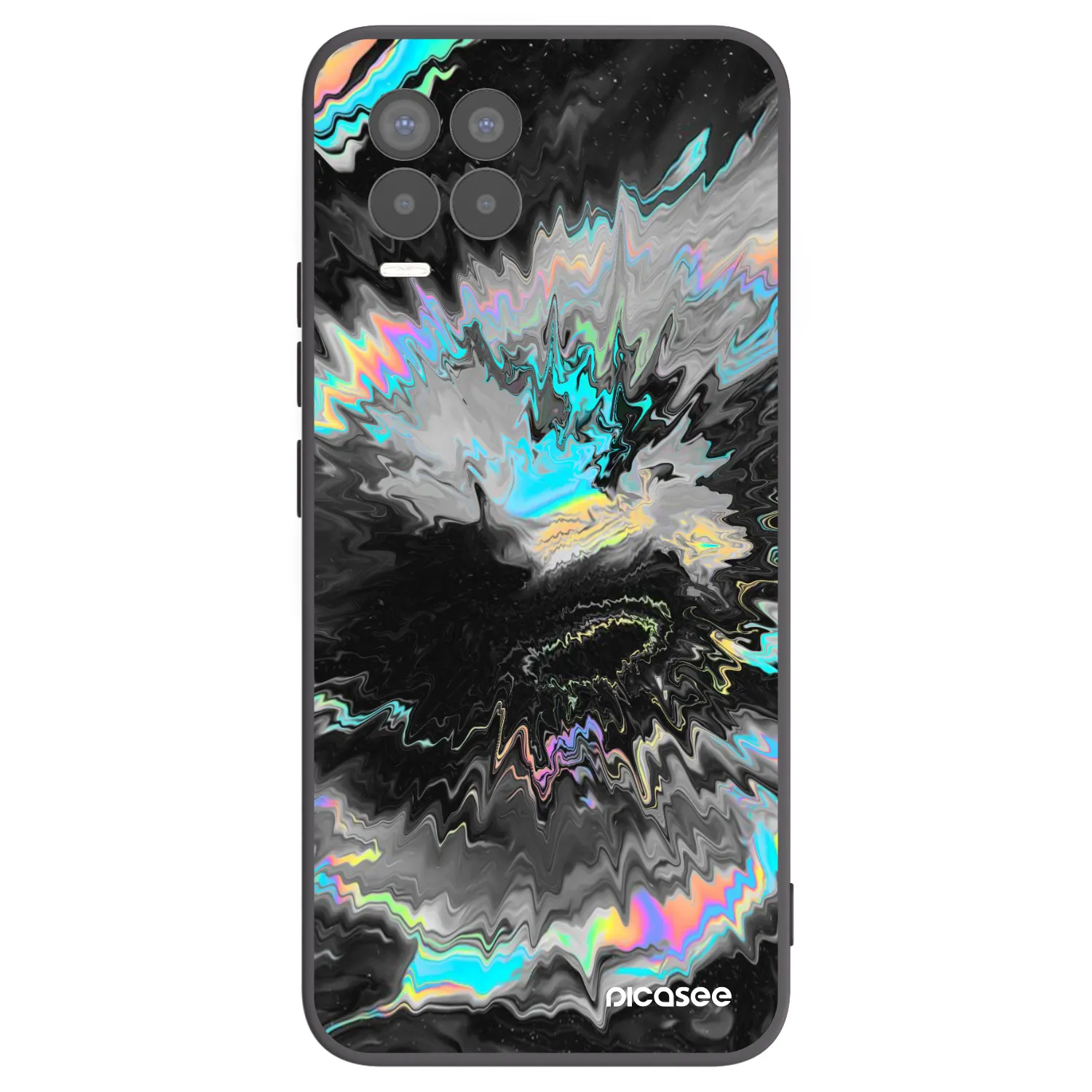 Picasee husă neagră din silicon pentru Realme 8 Pro - Magnetic