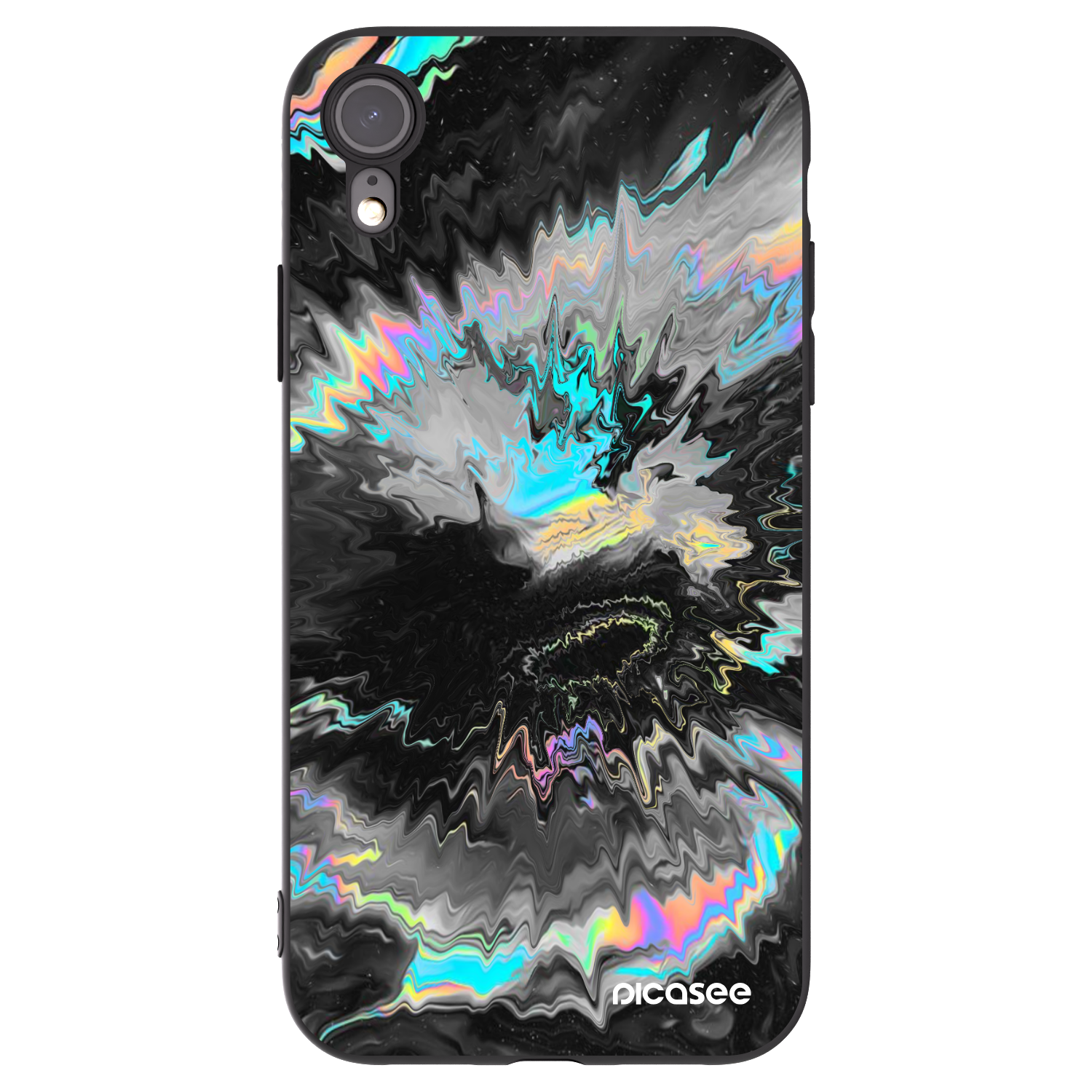 Picasee husă neagră din silicon pentru Apple iPhone XR - Magnetic