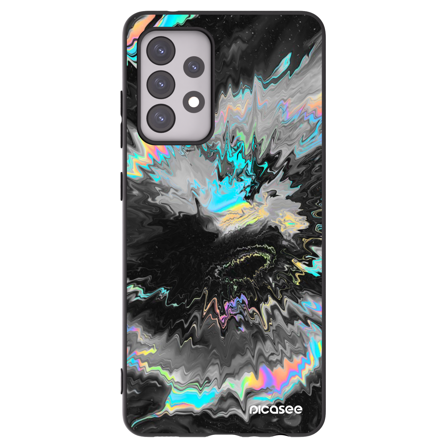 Picasee husă neagră din silicon pentru Samsung Galaxy A52s 5G A528B - Magnetic