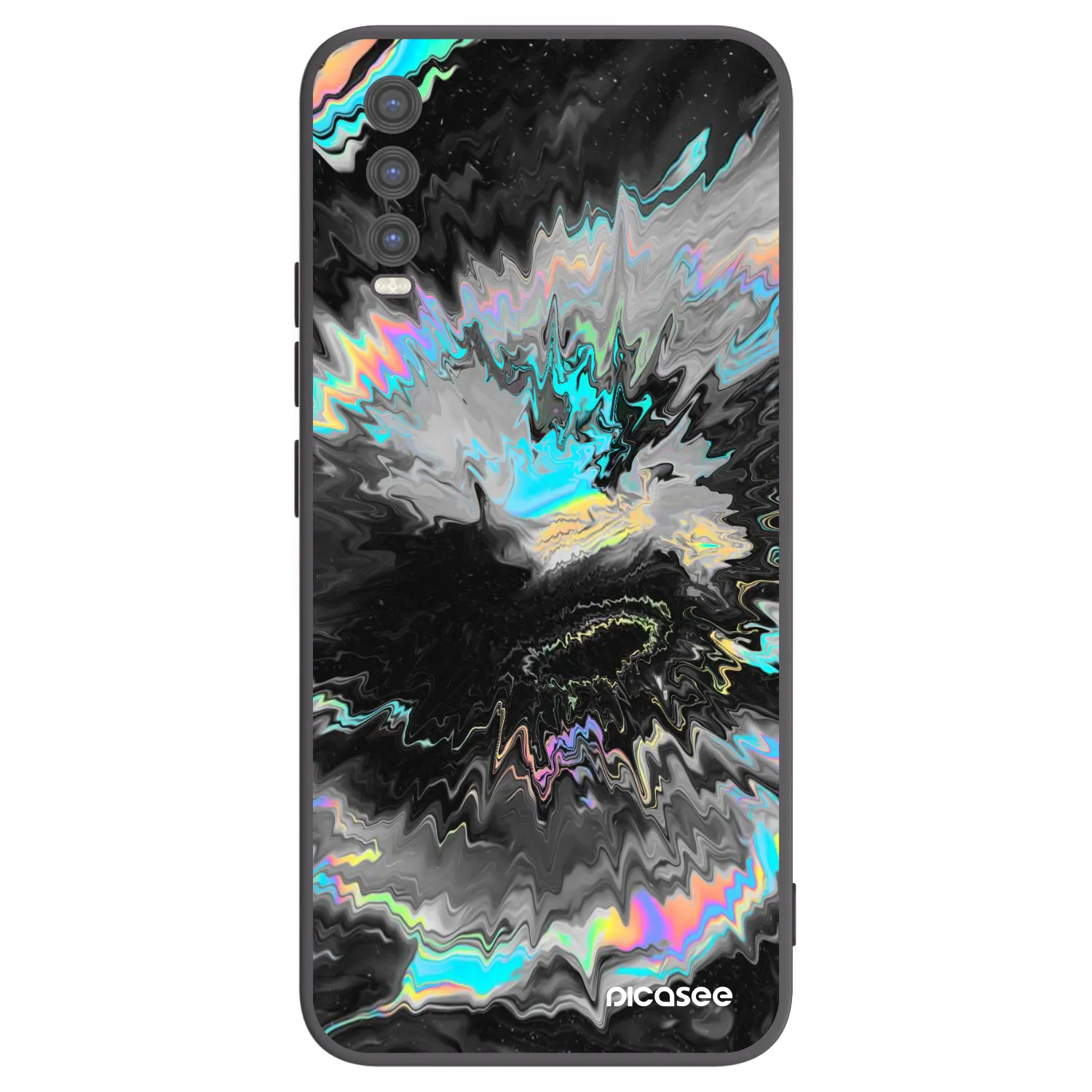 Picasee husă neagră din silicon pentru Vivo Y20s - Magnetic
