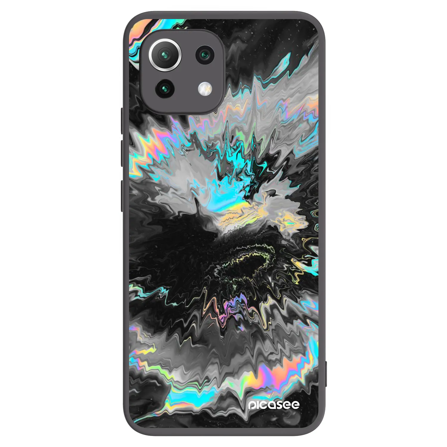 Picasee husă neagră din silicon pentru Xiaomi 11 Lite 5G NE - Magnetic