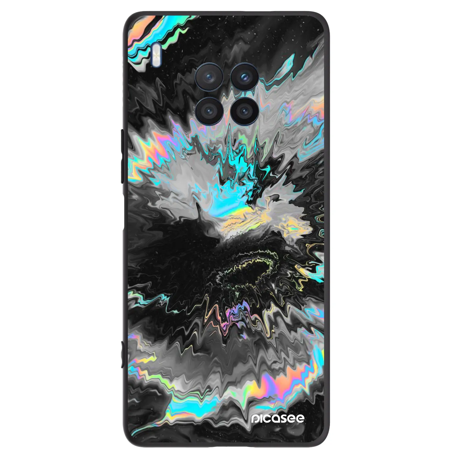 Picasee husă neagră din silicon pentru Honor 50 Lite - Magnetic