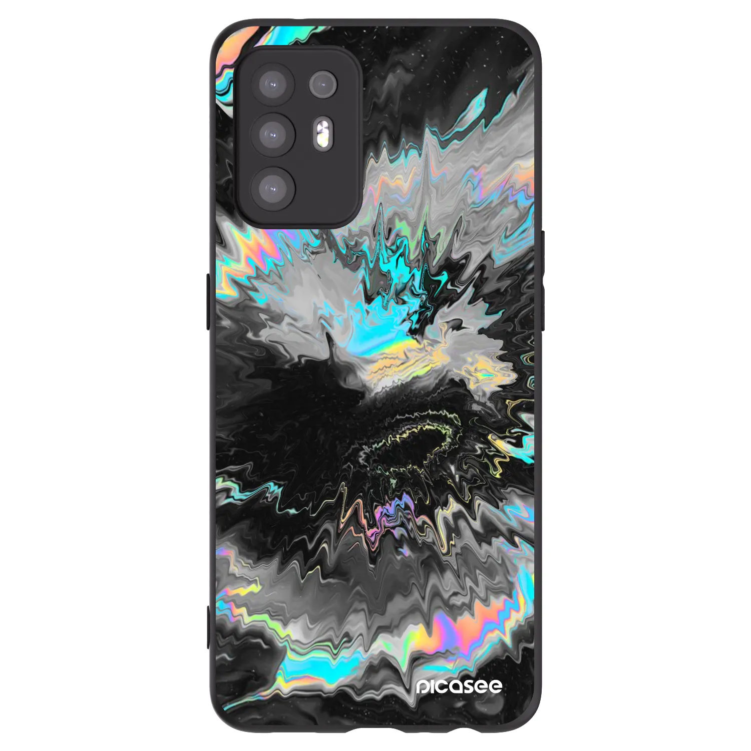 Picasee husă neagră din silicon pentru OPPO A94 5G - Magnetic
