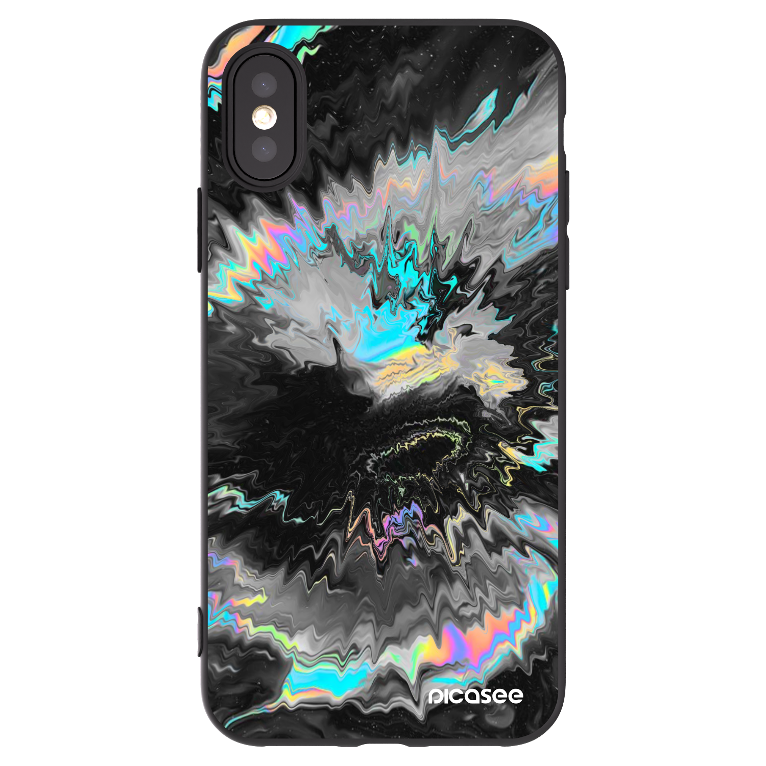 Picasee husă neagră din silicon pentru Apple iPhone X/XS - Magnetic