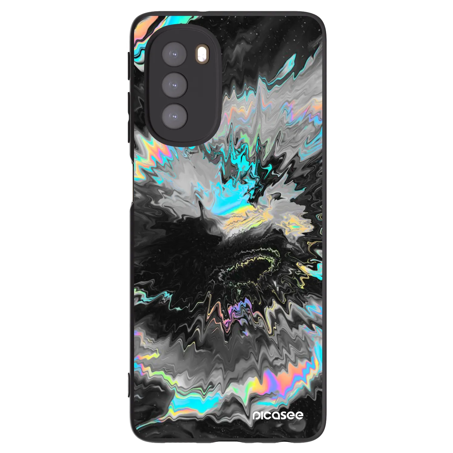 Picasee husă neagră din silicon pentru Motorola Moto G51 - Magnetic