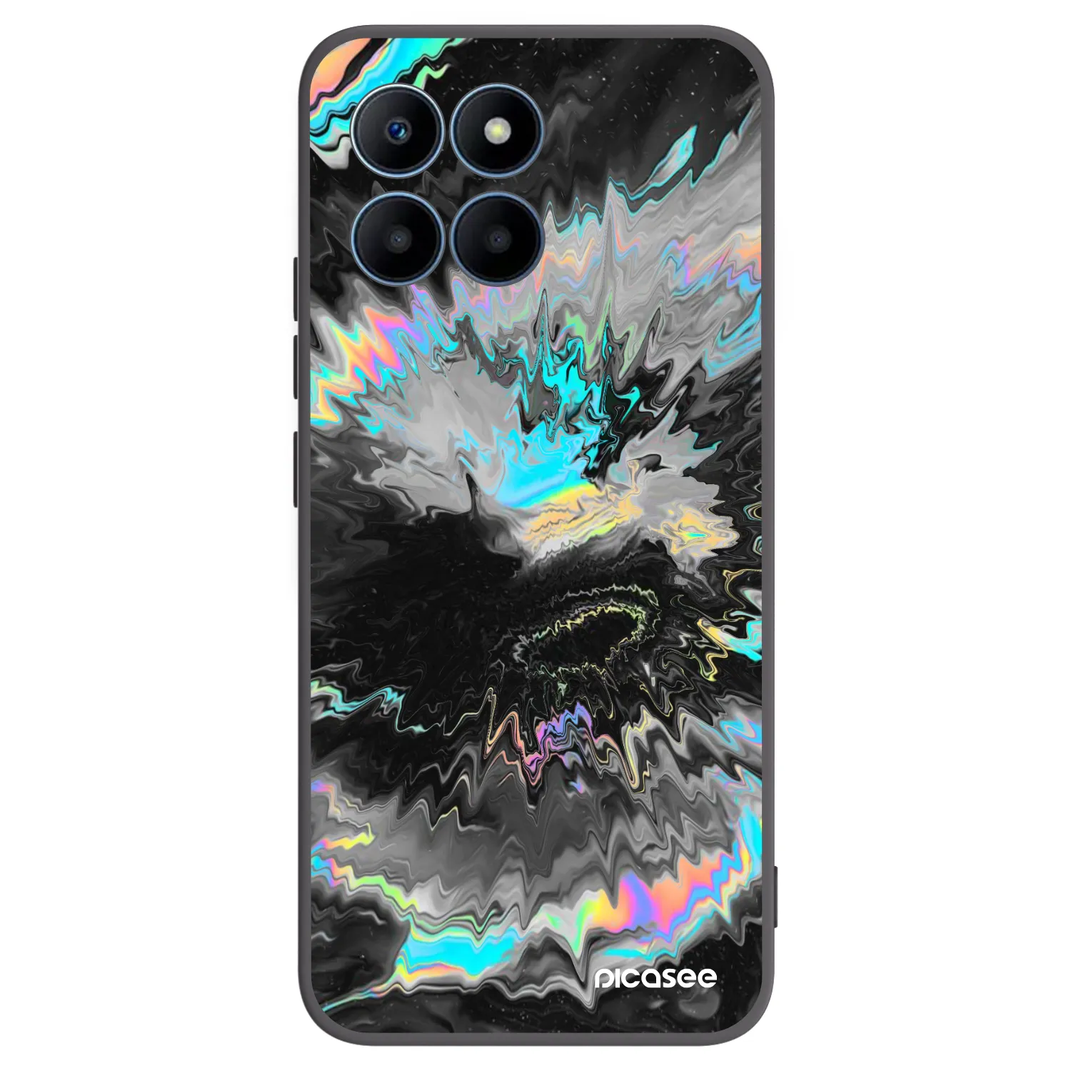 Picasee husă neagră din silicon pentru Honor 70 Lite - Magnetic