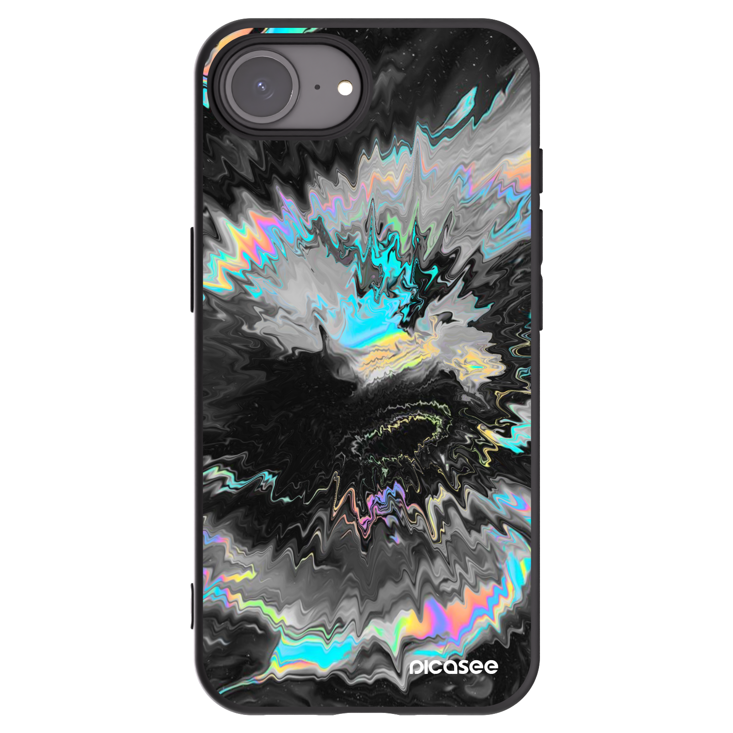 Picasee husă neagră din silicon pentru Apple iPhone 16e - Magnetic