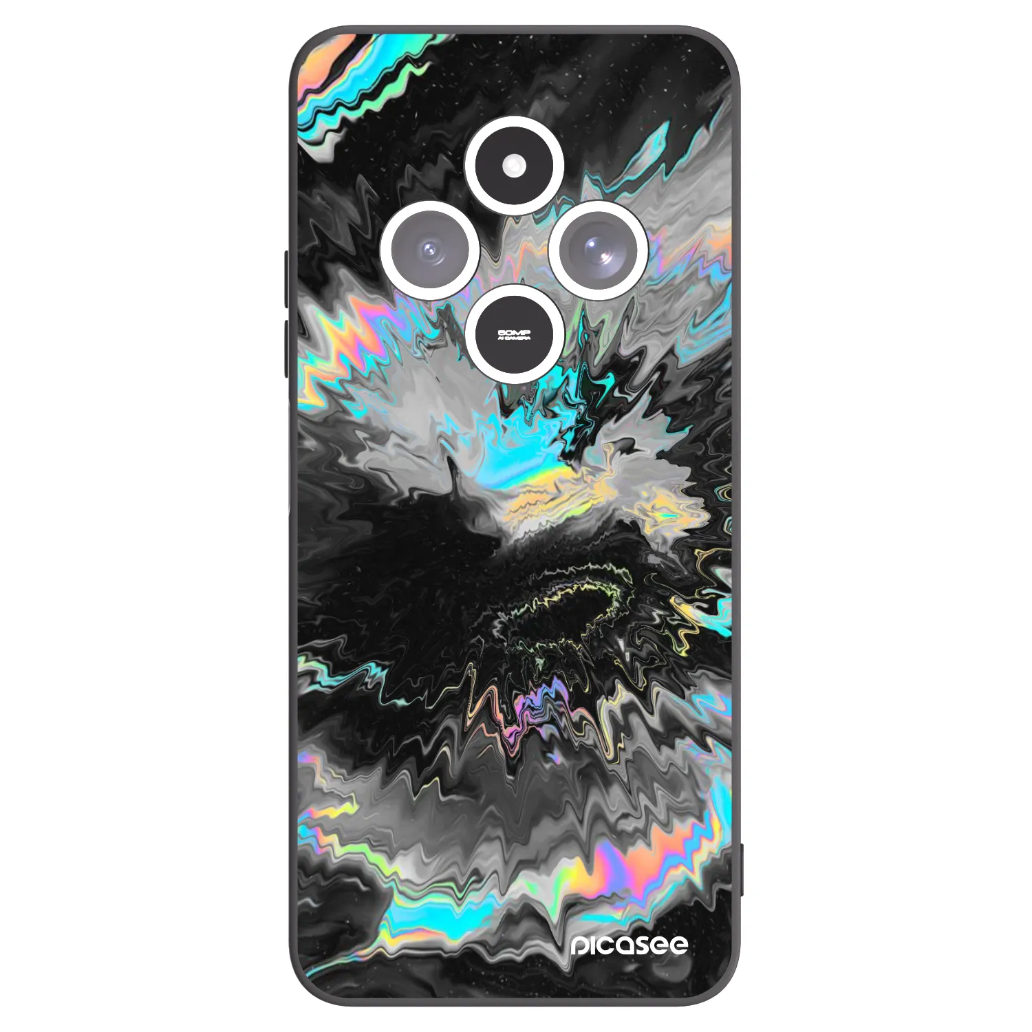 Picasee husă neagră din silicon pentru Xiaomi Redmi 14C - Magnetic