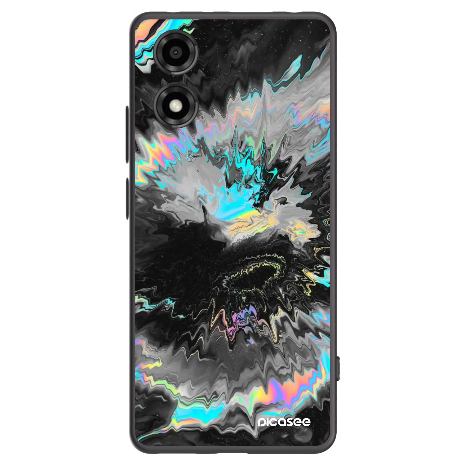 Picasee husă neagră din silicon pentru Motorola Moto E14 - Magnetic