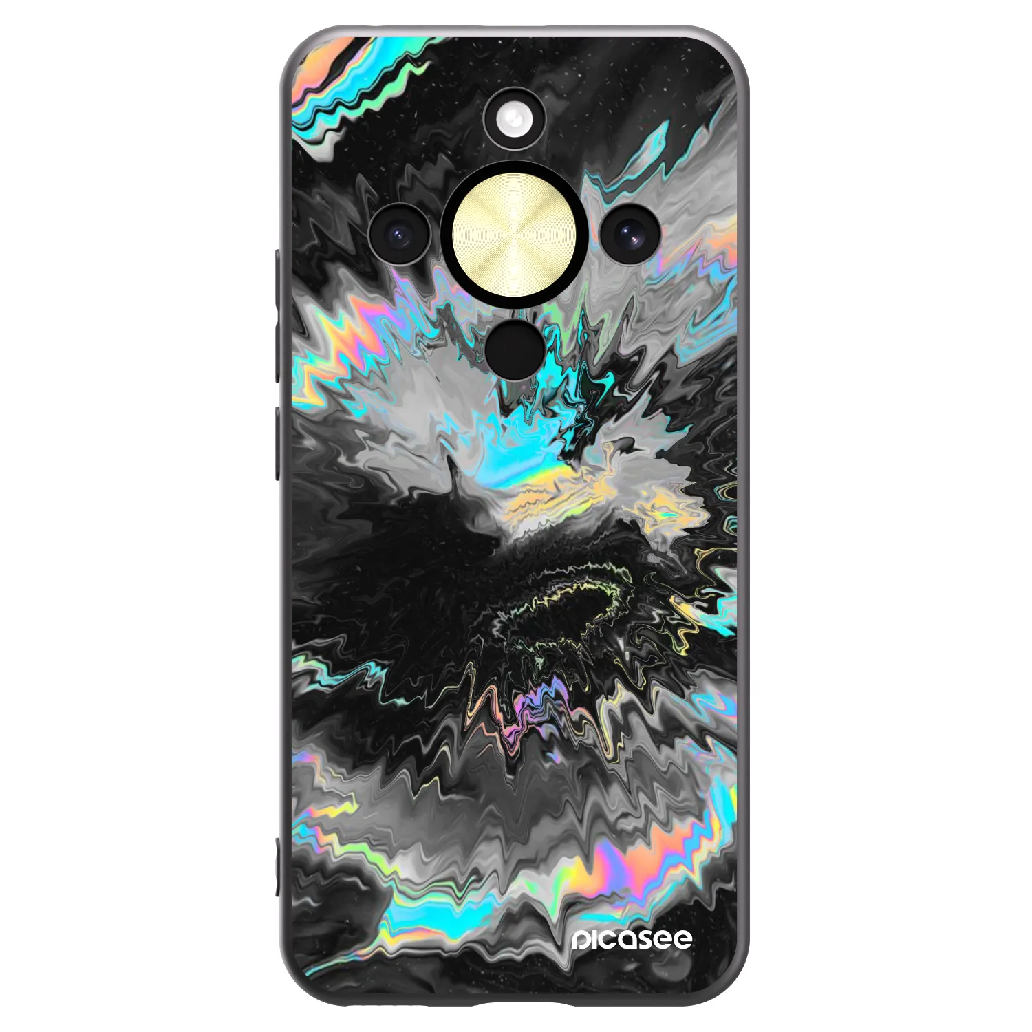 Picasee husă neagră din silicon pentru Honor Magic8 Lite 5G - Magnetic