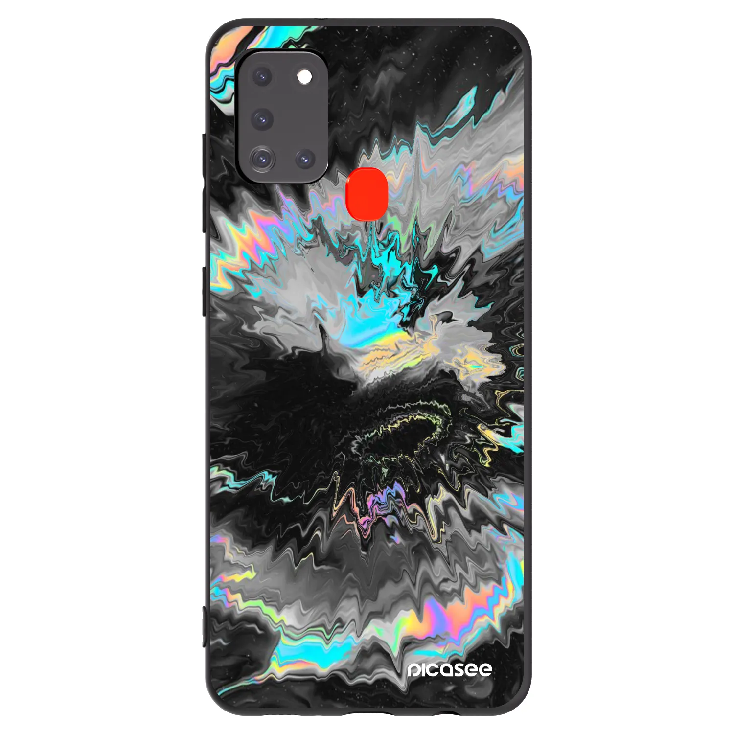Picasee husă neagră din silicon pentru Samsung Galaxy A21s - Magnetic
