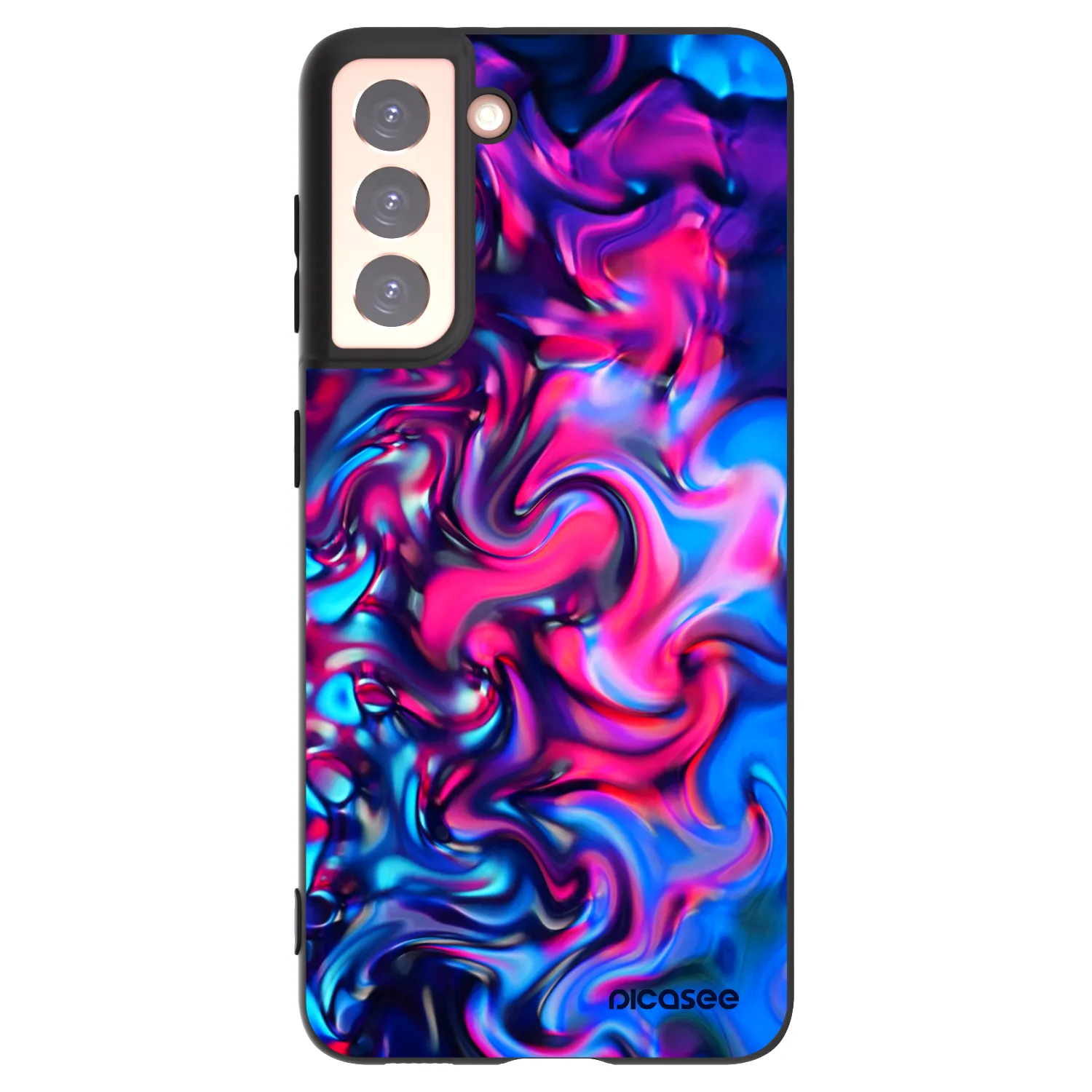 Picasee husă neagră din silicon pentru Samsung Galaxy S21 5G G991B - Redlight