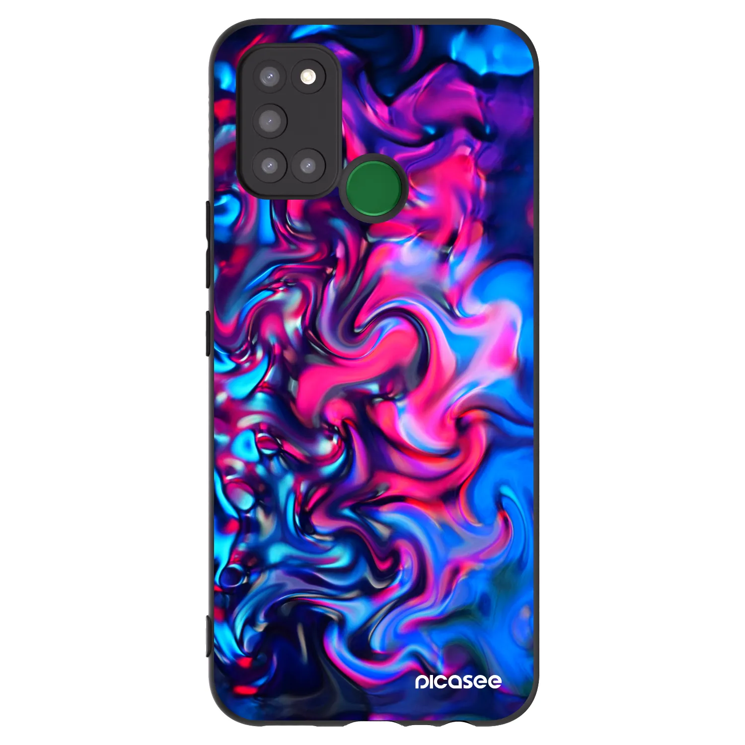 Picasee husă neagră din silicon pentru Realme 7i - Redlight