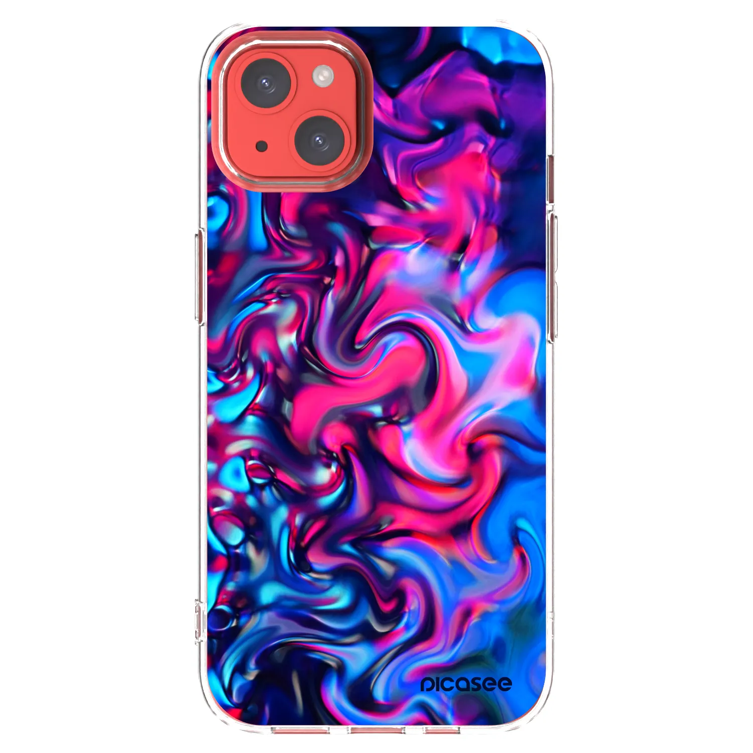 Picasee husă transparentă din silicon pentru Apple iPhone 13 - Redlight