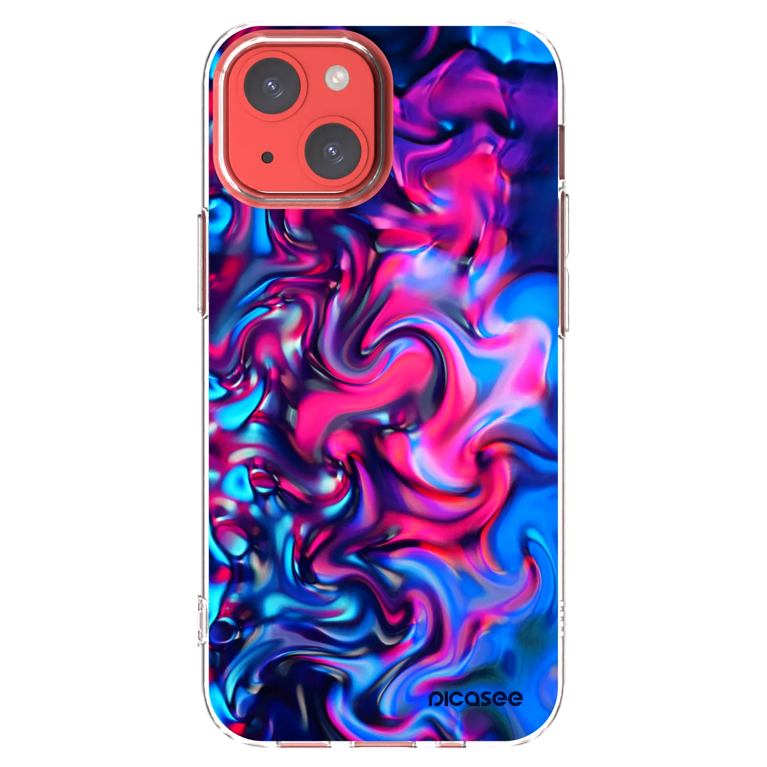 Picasee husă transparentă din silicon pentru Apple iPhone 13 mini - Redlight