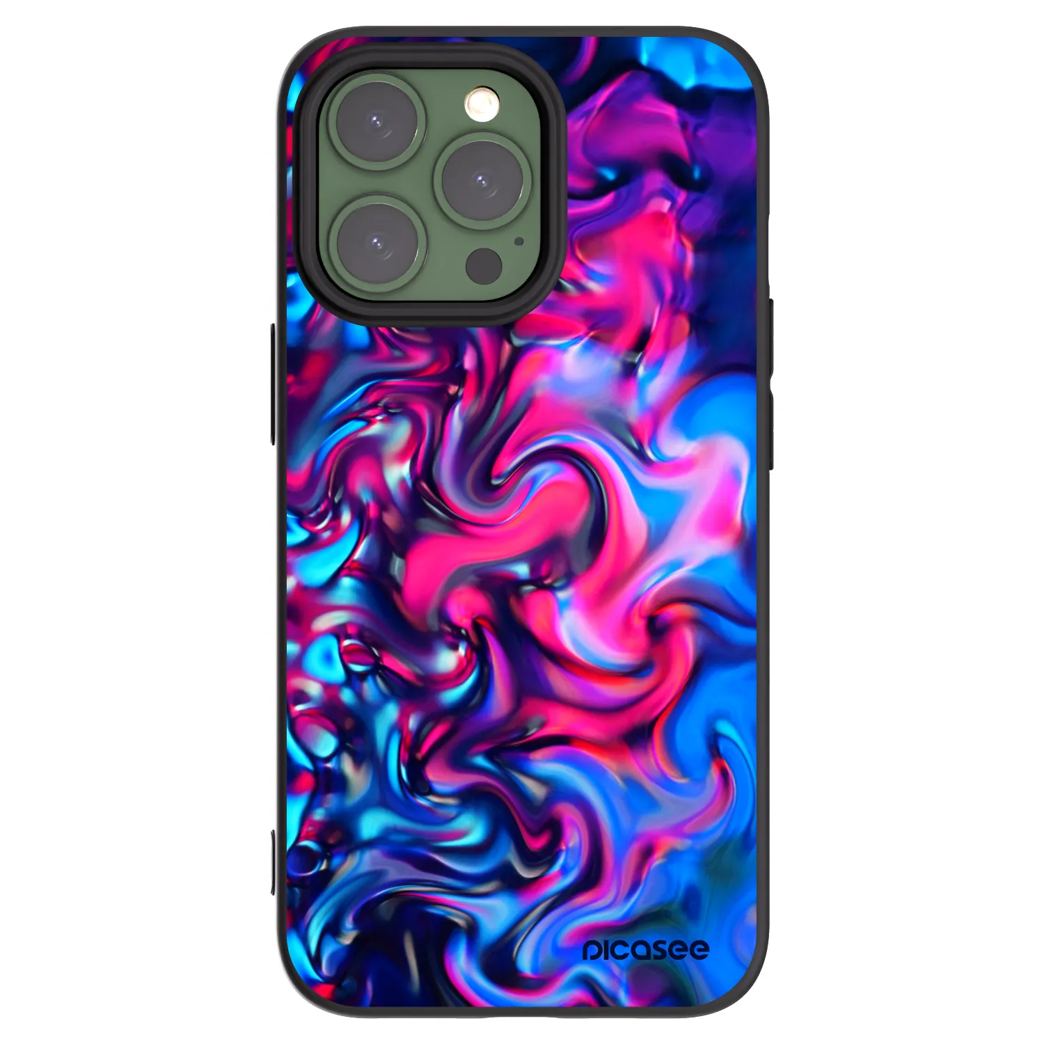 Picasee husă neagră din silicon pentru Apple iPhone 13 Pro - Redlight