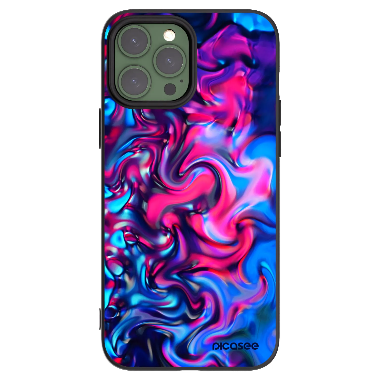 Picasee husă neagră din silicon pentru Apple iPhone 13 Pro Max - Redlight