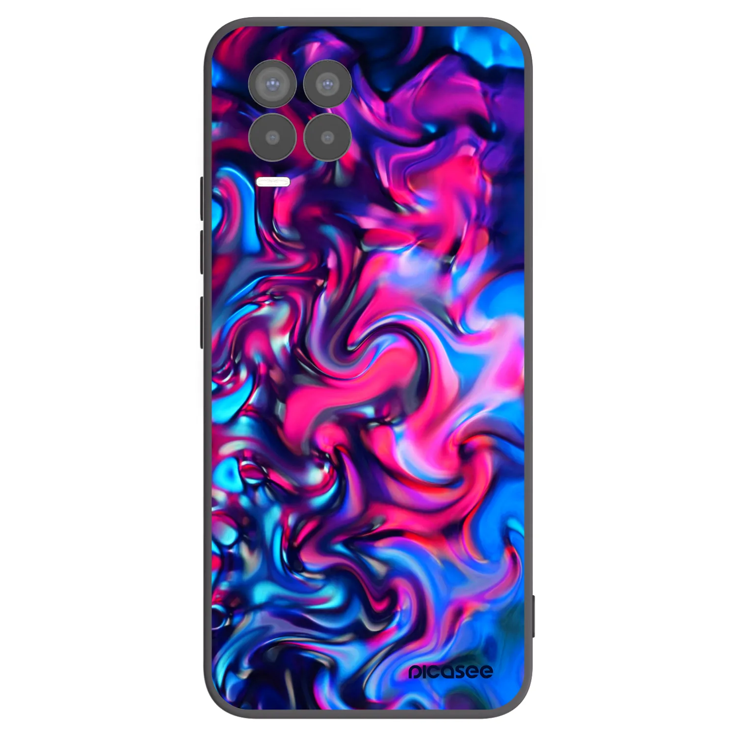 Picasee husă neagră din silicon pentru Realme 8 Pro - Redlight