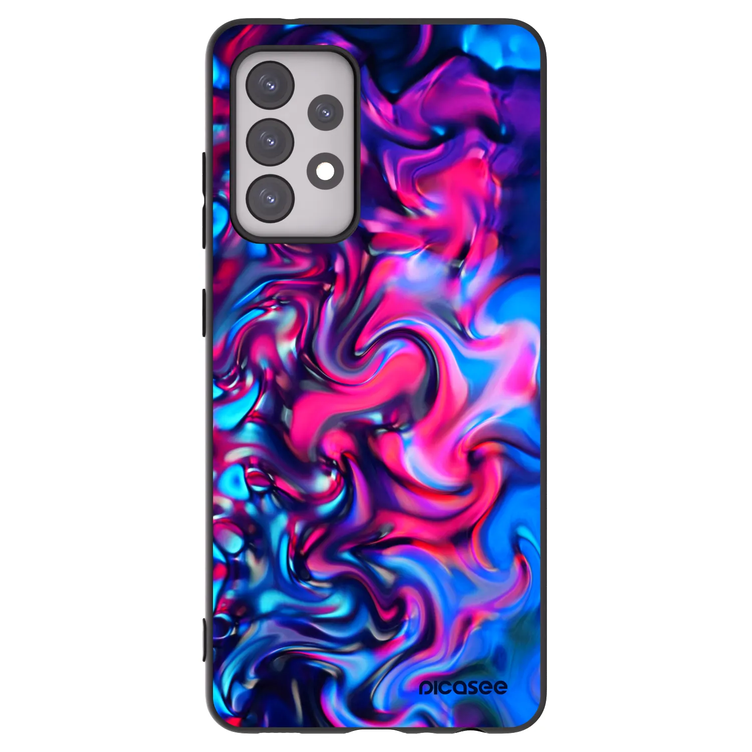 Picasee husă neagră din silicon pentru Samsung Galaxy A52s 5G A528B - Redlight