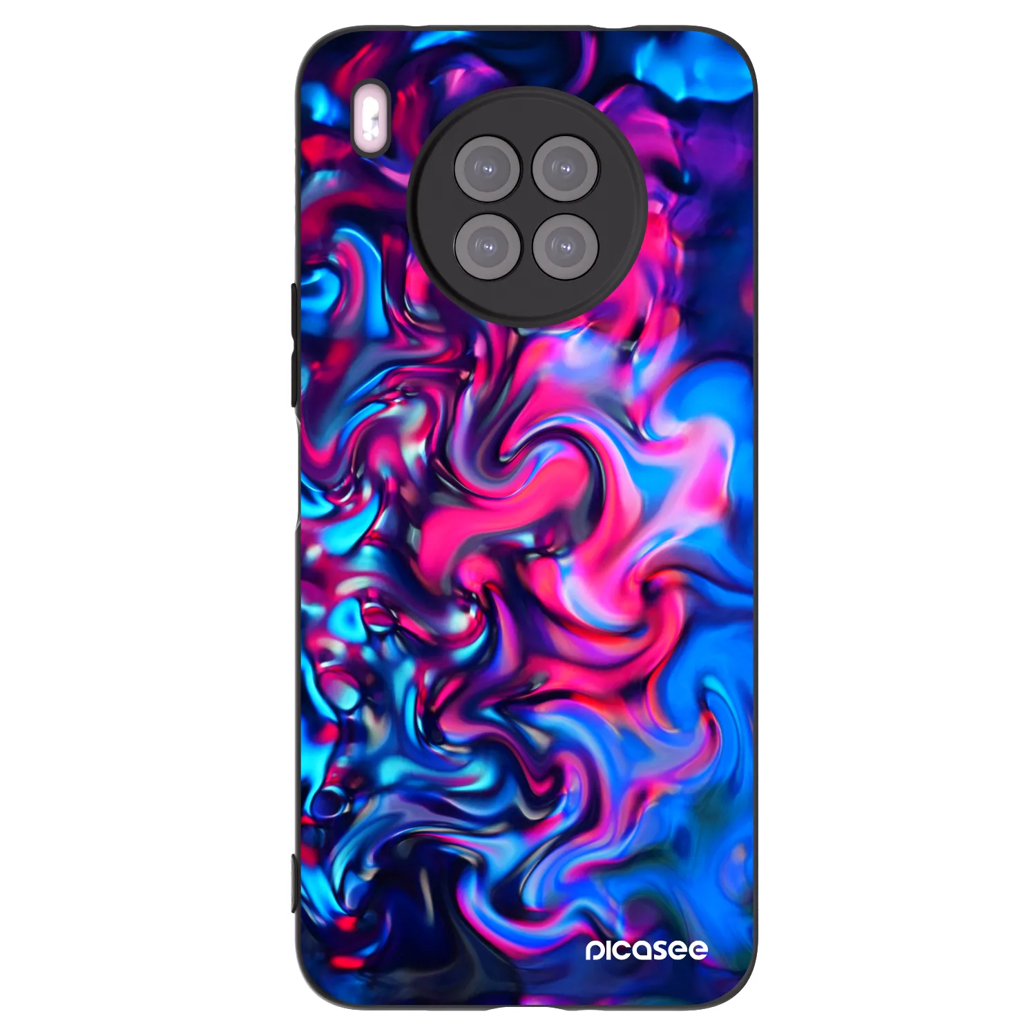 Picasee husă neagră din silicon pentru Huawei Nova 8i - Redlight