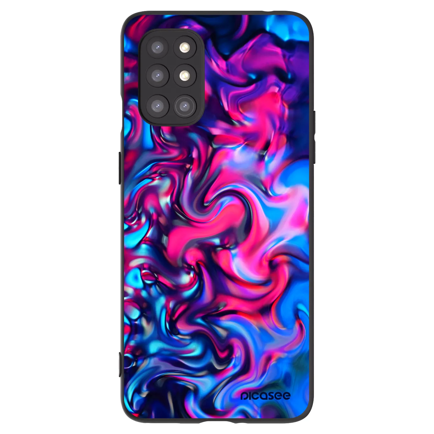 Picasee husă neagră din silicon pentru OnePlus 8T - Redlight