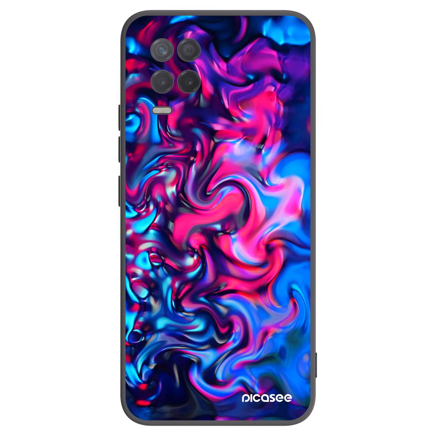 Picasee husă neagră din silicon pentru Realme 8 5G - Redlight