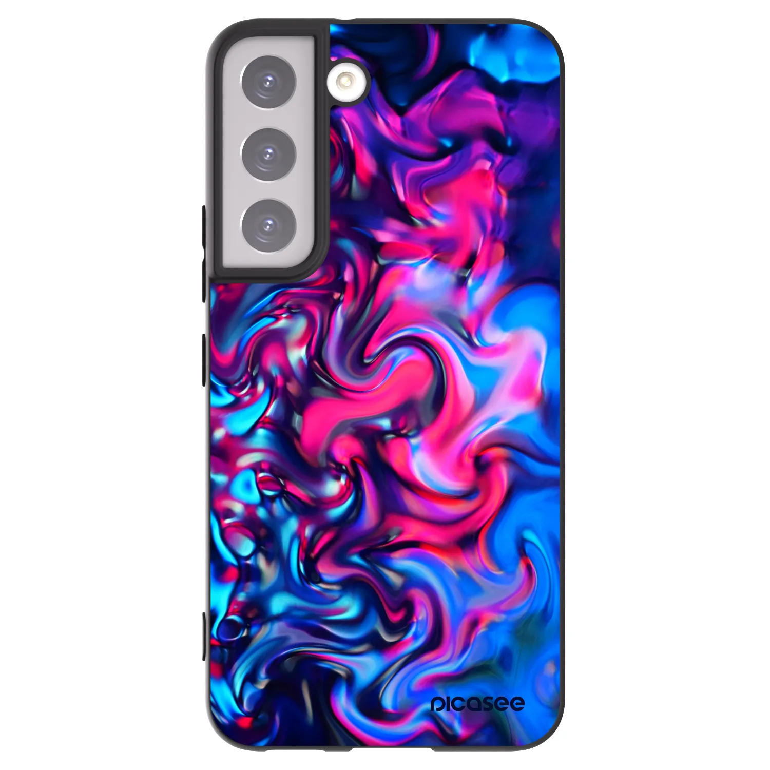 Picasee husă neagră din silicon pentru Samsung Galaxy S22 5G - Redlight