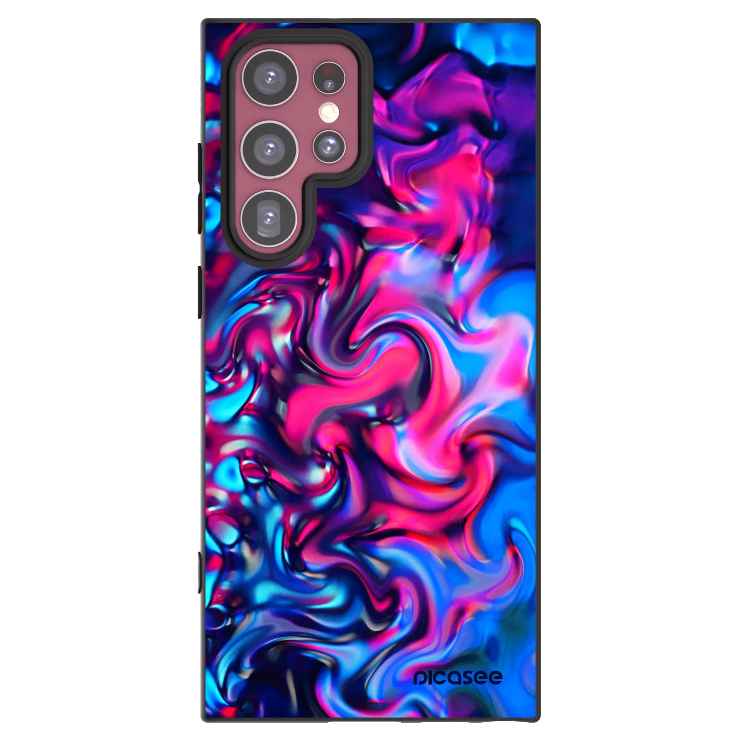Picasee husă neagră din silicon pentru Samsung Galaxy S22 Ultra 5G - Redlight