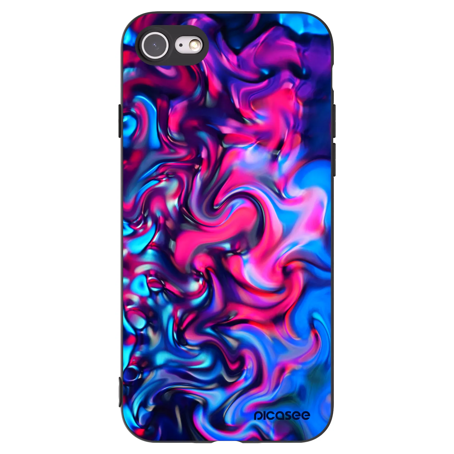 Picasee husă neagră din silicon pentru Apple iPhone SE 2022 - Redlight