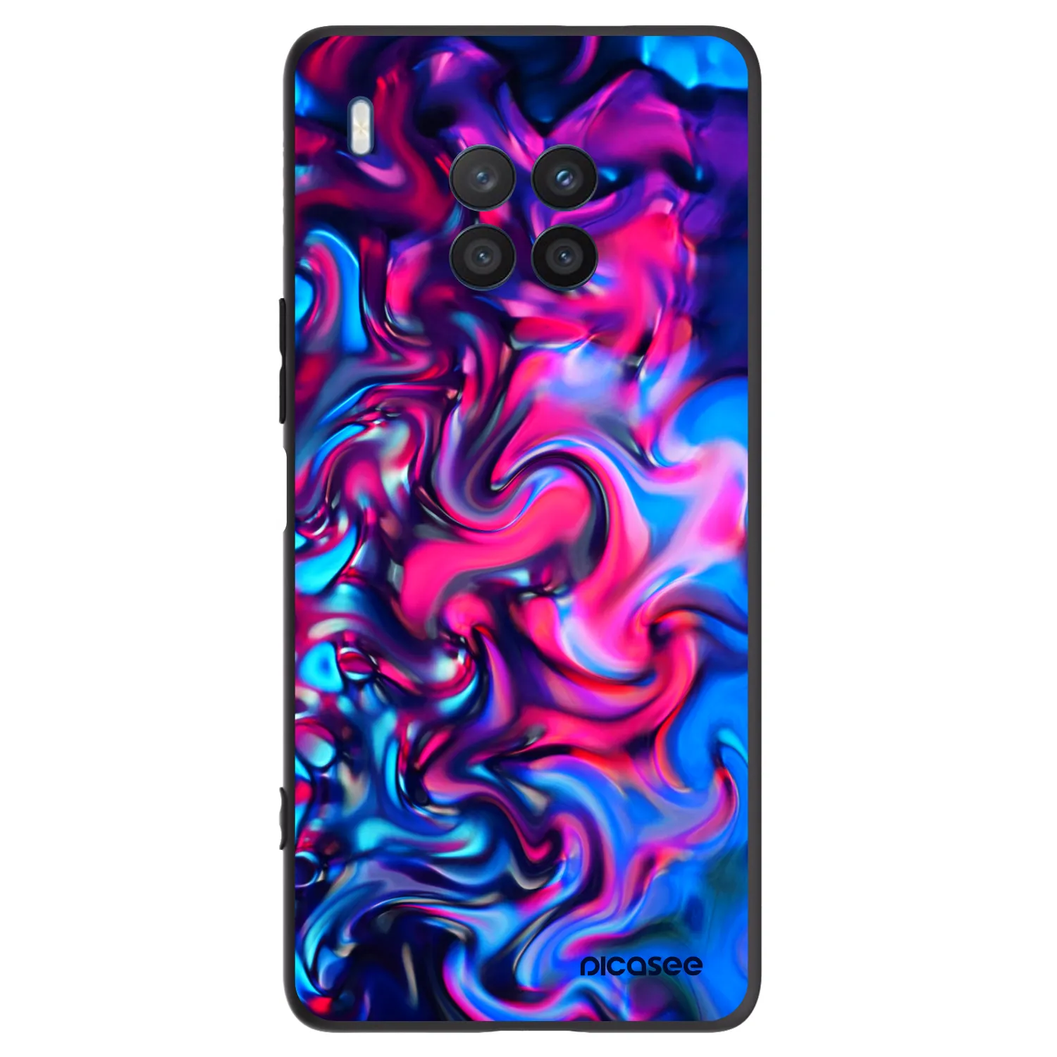 Picasee husă neagră din silicon pentru Honor 50 Lite - Redlight