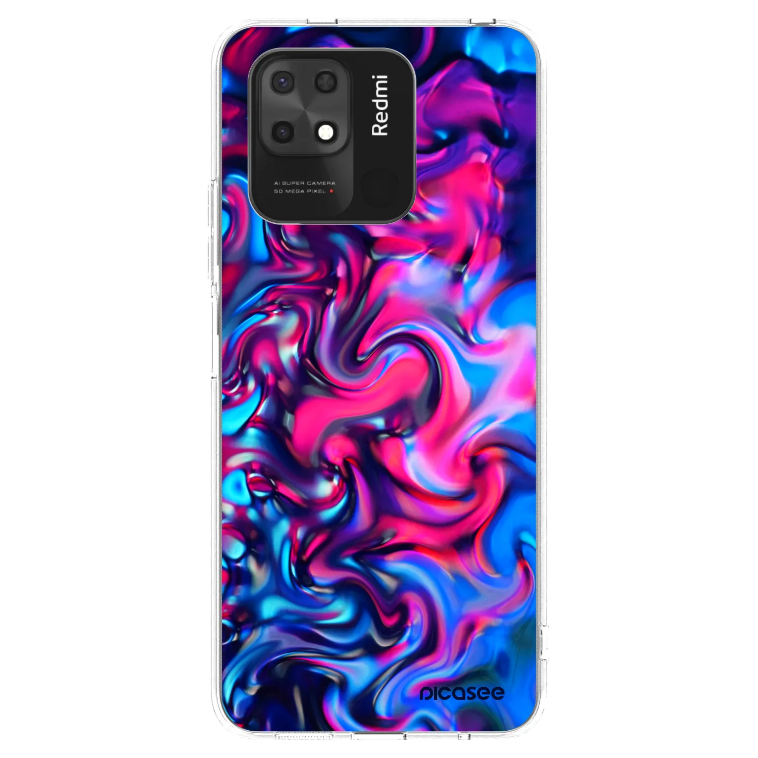 Picasee husă transparentă din silicon pentru Xiaomi Redmi 10C - Redlight