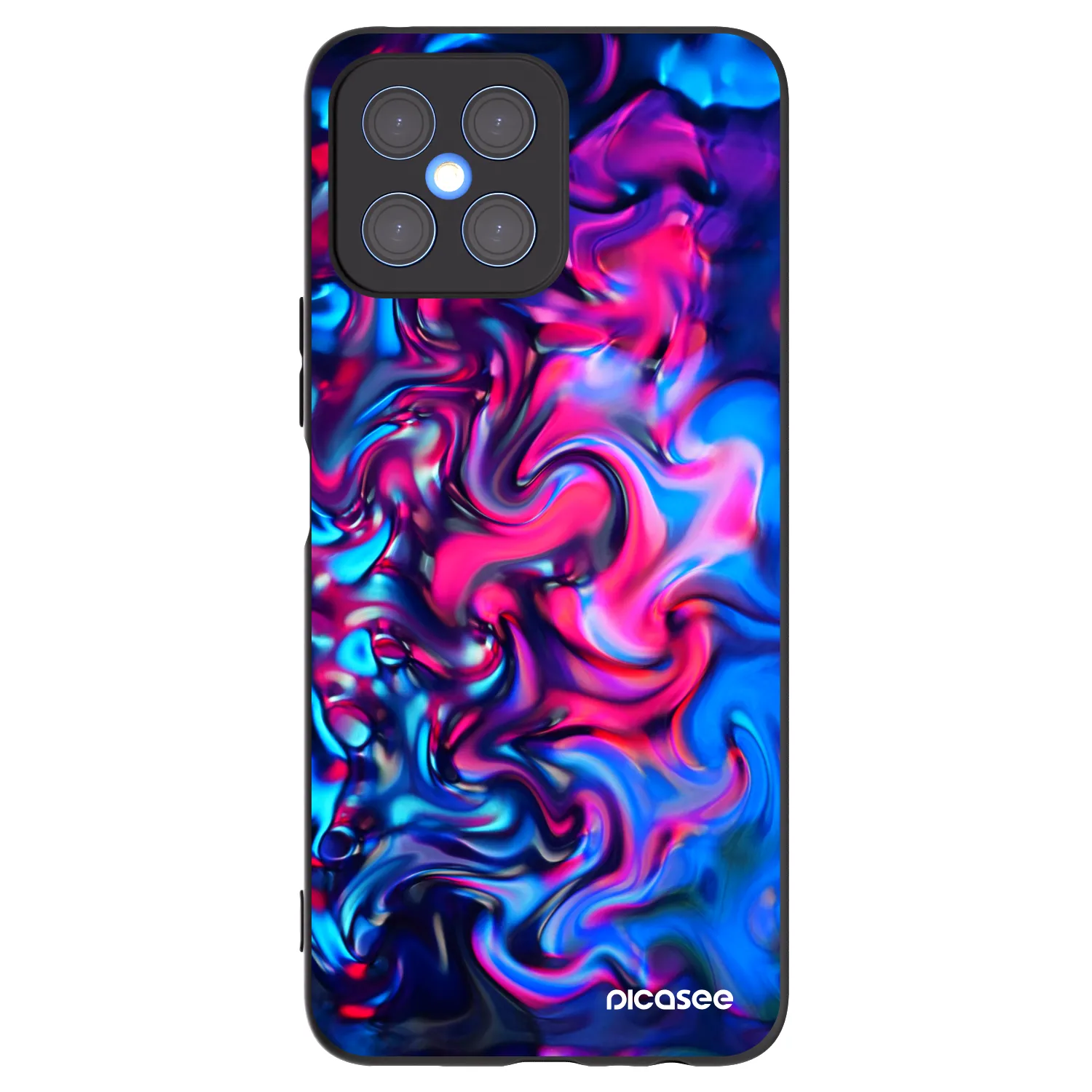 Picasee husă neagră din silicon pentru Honor X8 4G - Redlight