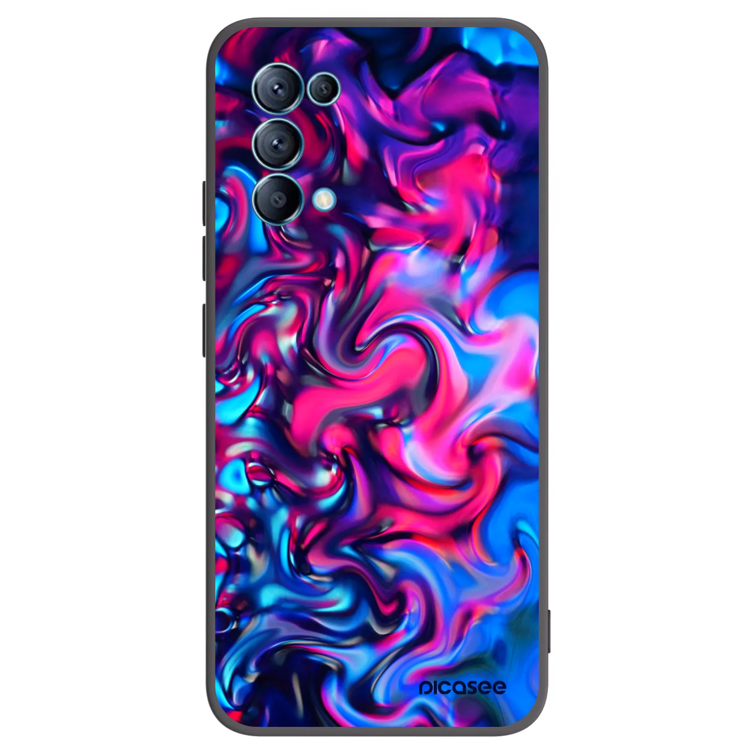 Picasee husă neagră din silicon pentru OPPO Reno 5 5G - Redlight