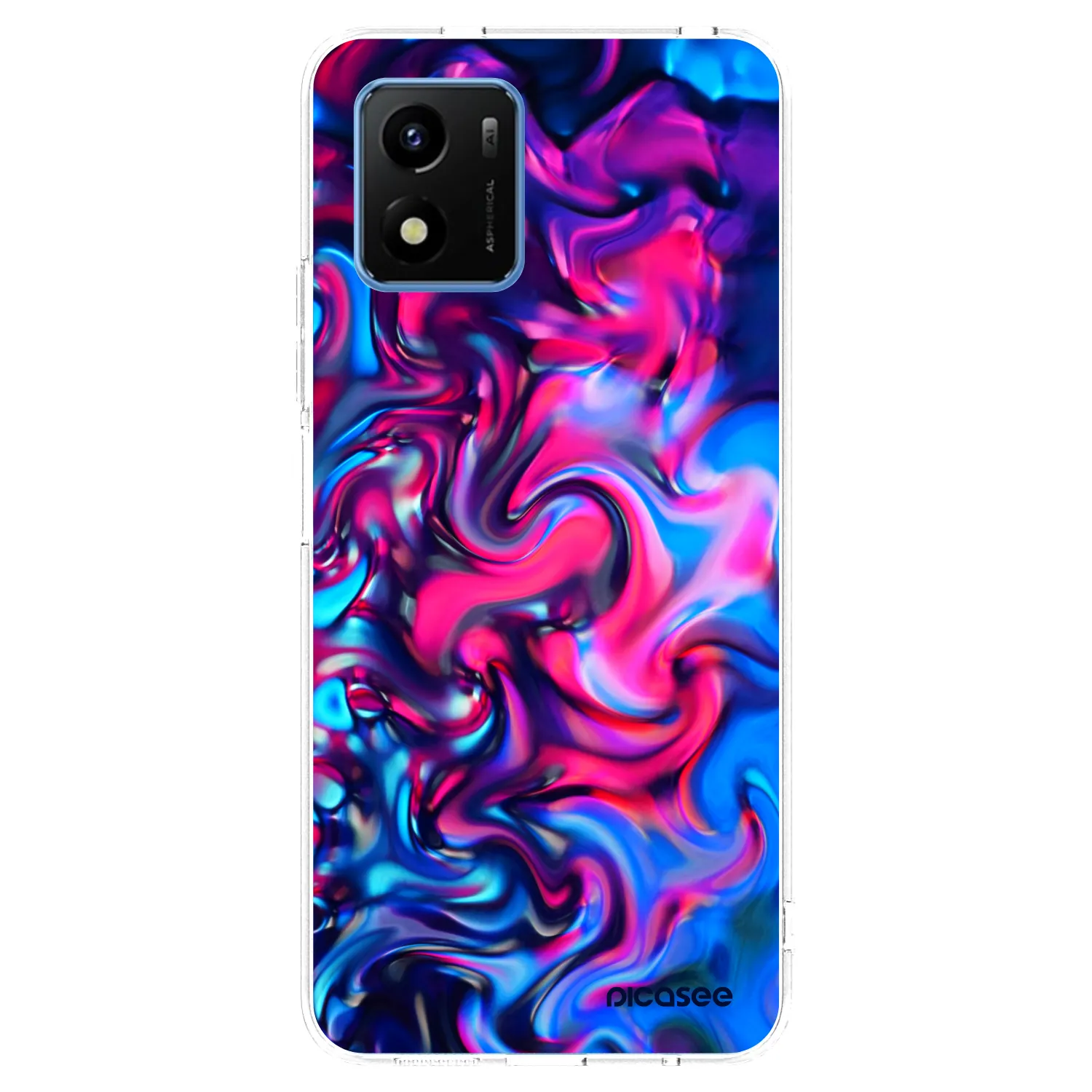 Picasee husă transparentă din silicon pentru Vivo Y01 - Redlight