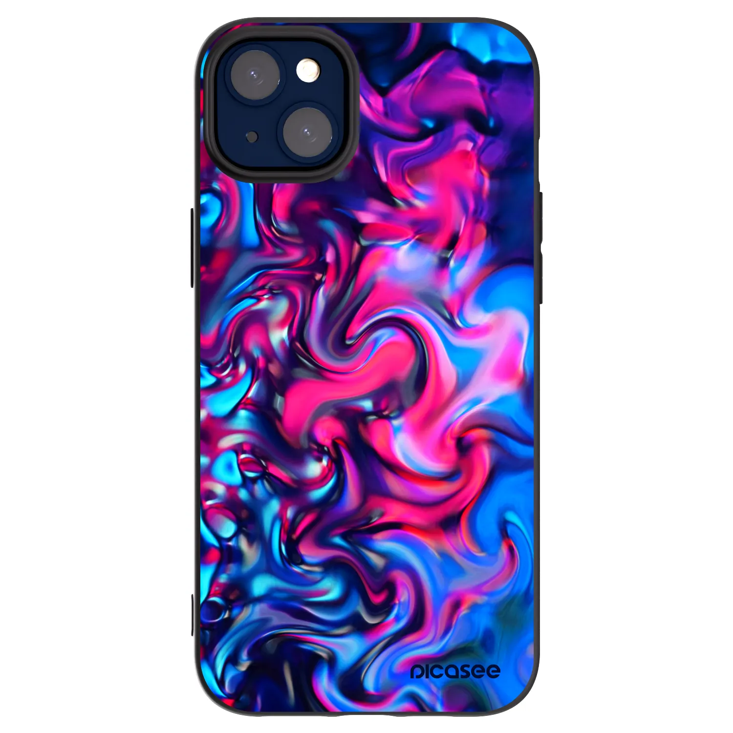 Picasee husă neagră din silicon pentru Apple iPhone 14 Plus - Redlight