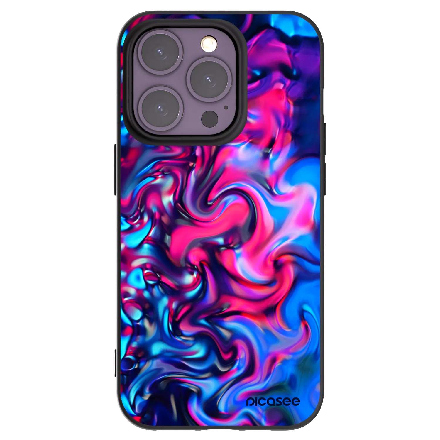 Picasee husă neagră din silicon pentru Apple iPhone 14 Pro - Redlight