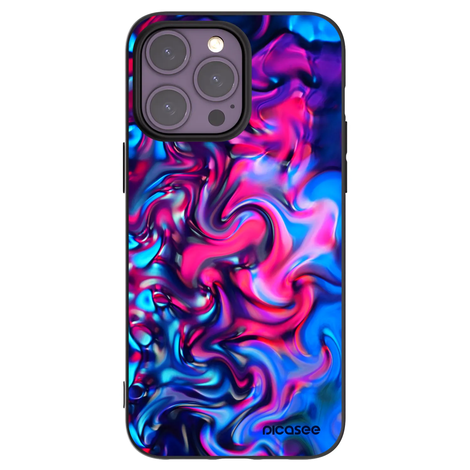 Picasee husă neagră din silicon pentru Apple iPhone 14 Pro Max - Redlight