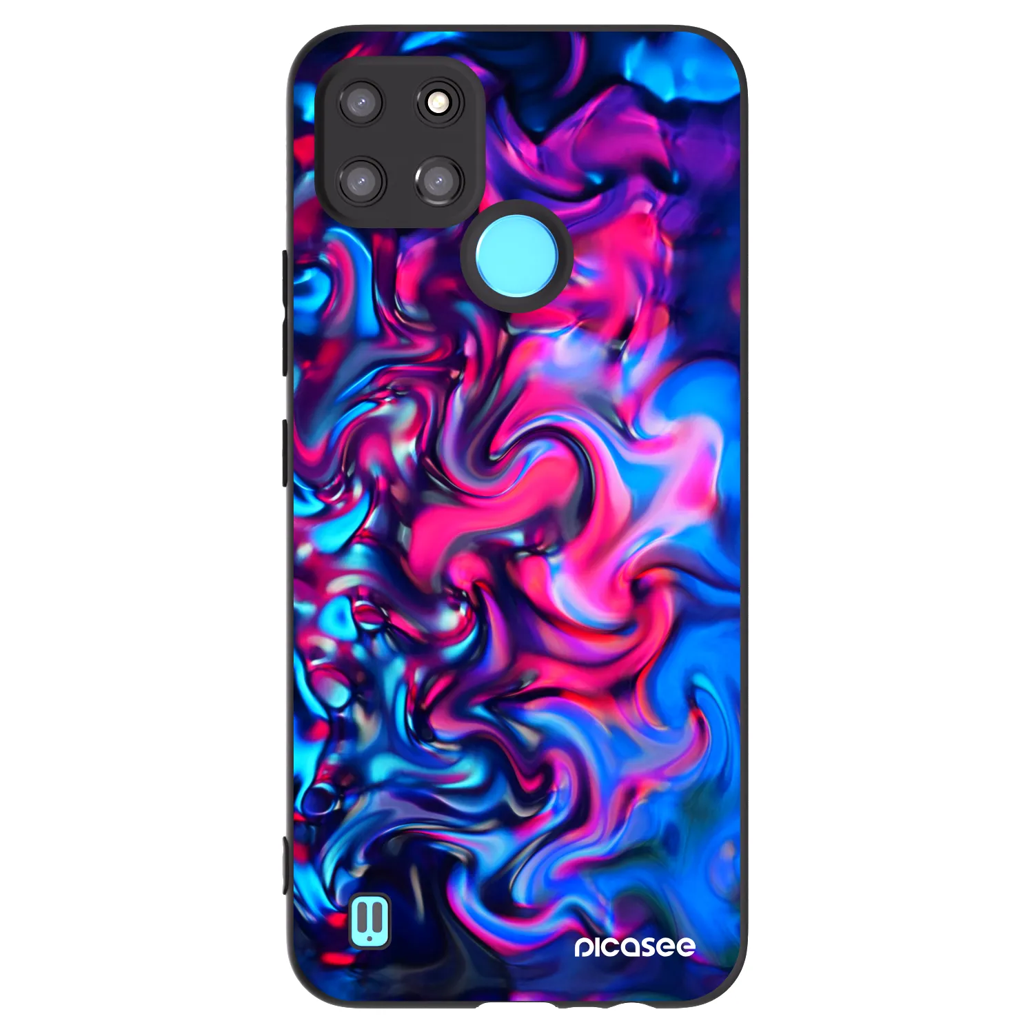 Picasee husă neagră din silicon pentru Realme C21Y - Redlight