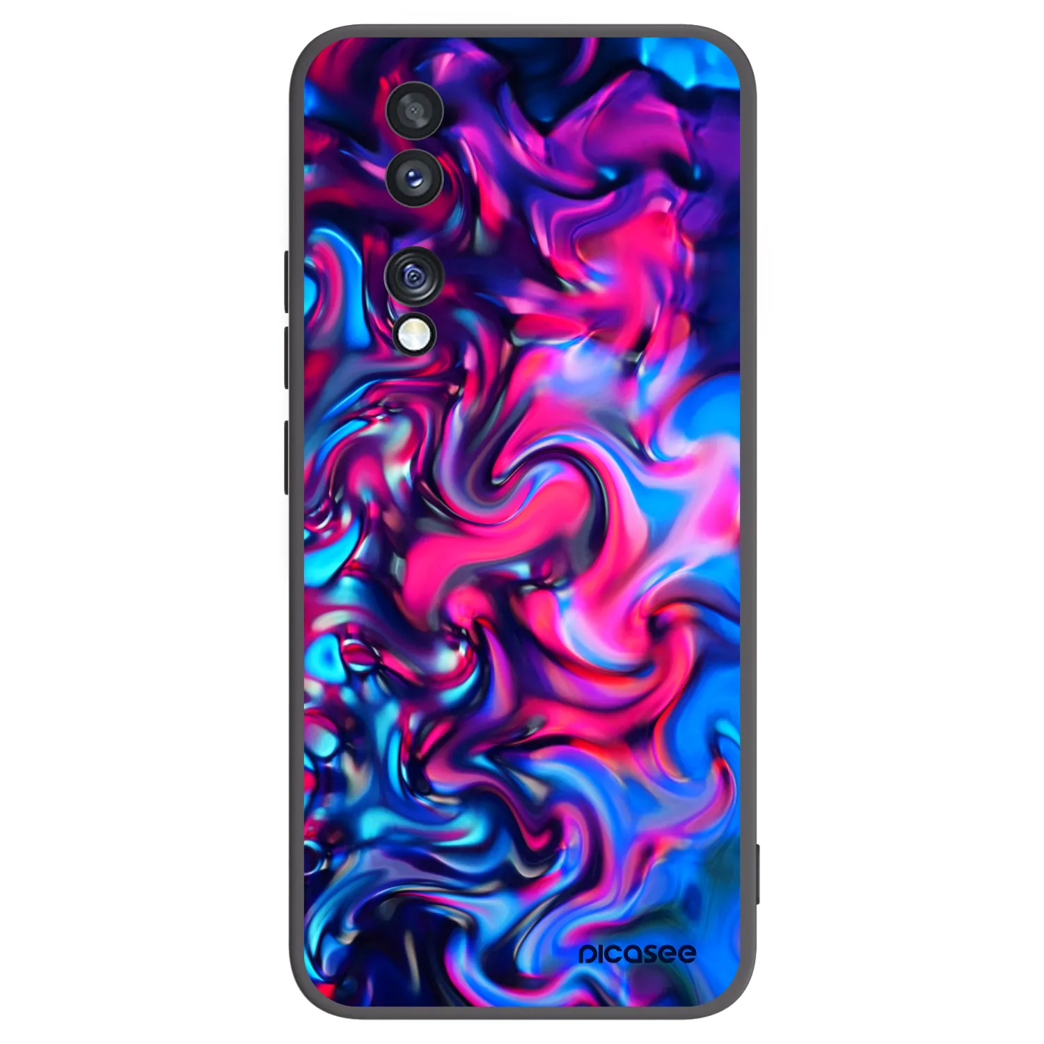 Picasee husă neagră din silicon pentru Honor 70 - Redlight
