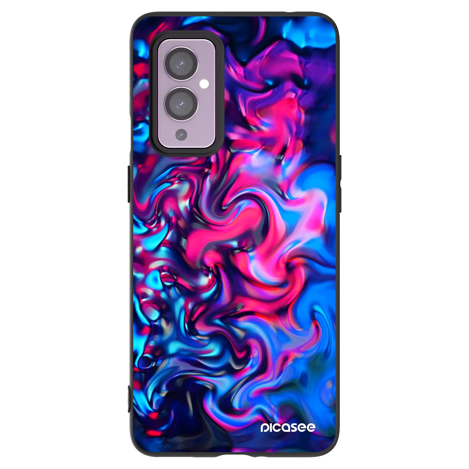 Picasee husă neagră din silicon pentru OnePlus 9 - Redlight