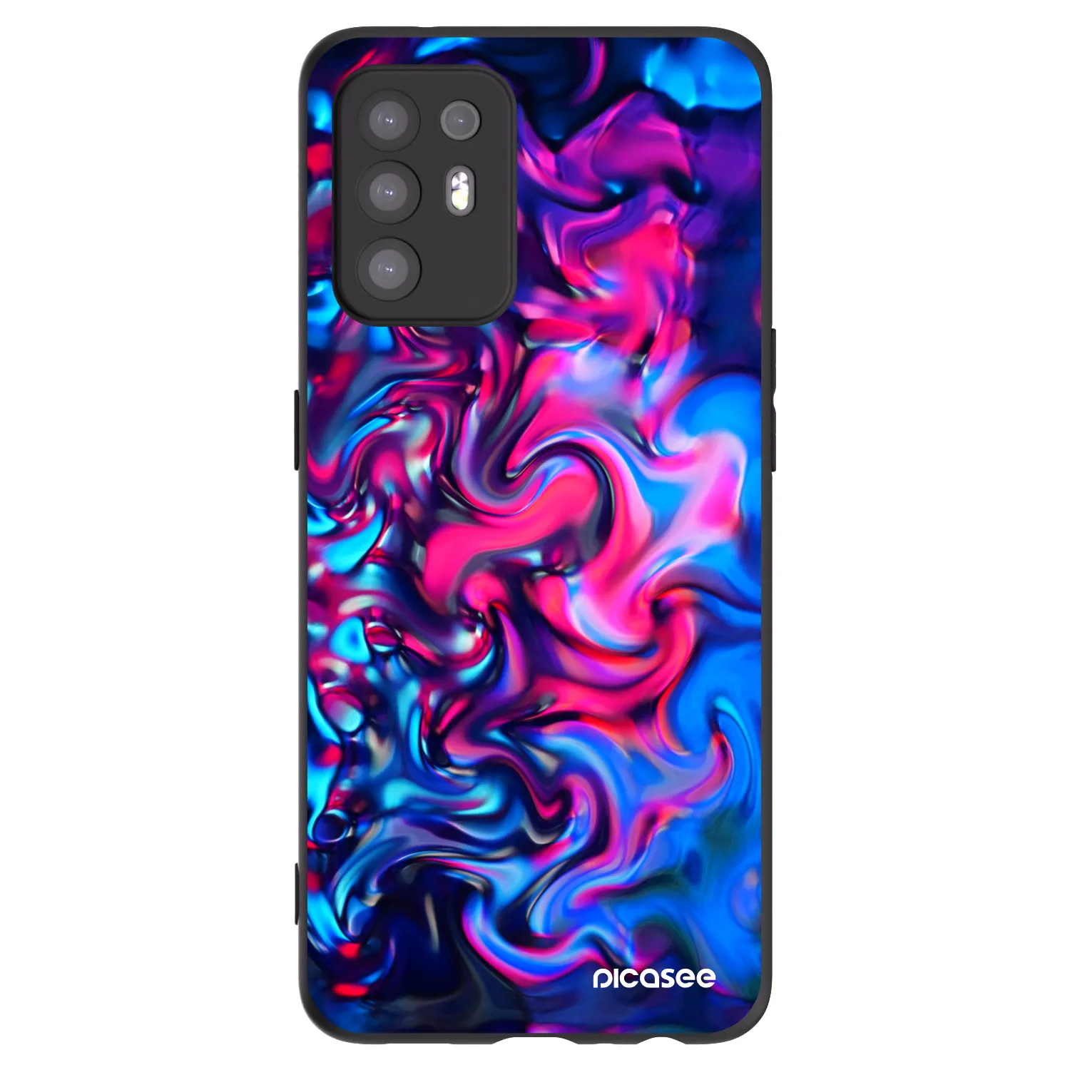 Picasee husă neagră din silicon pentru OPPO A94 5G - Redlight