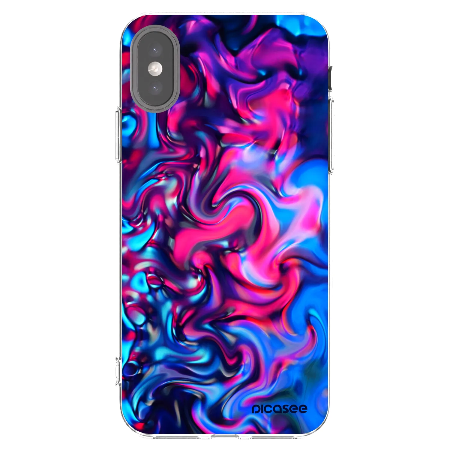 Picasee husă transparentă din silicon pentru Apple iPhone X/XS - Redlight