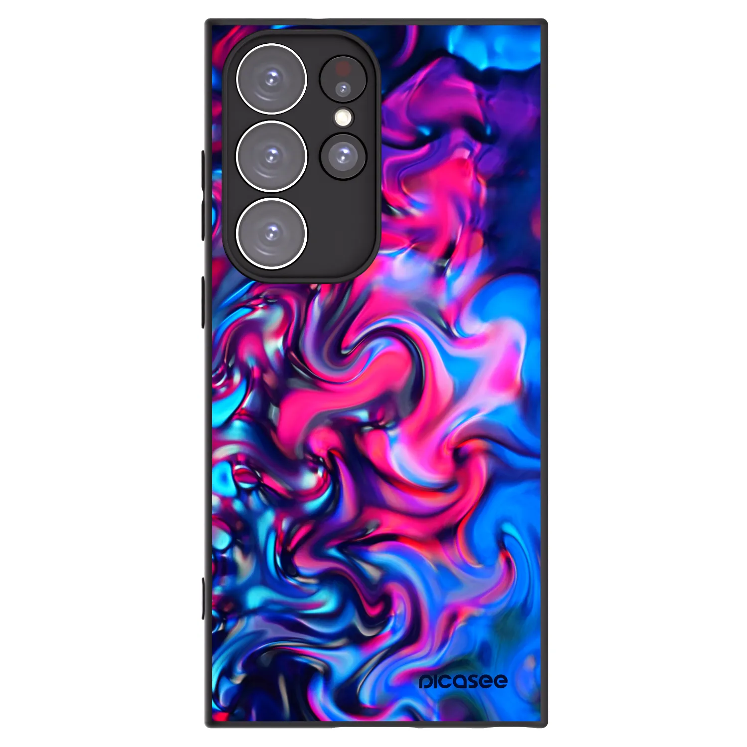 Picasee husă neagră din silicon pentru Samsung Galaxy S23 Ultra 5G - Redlight