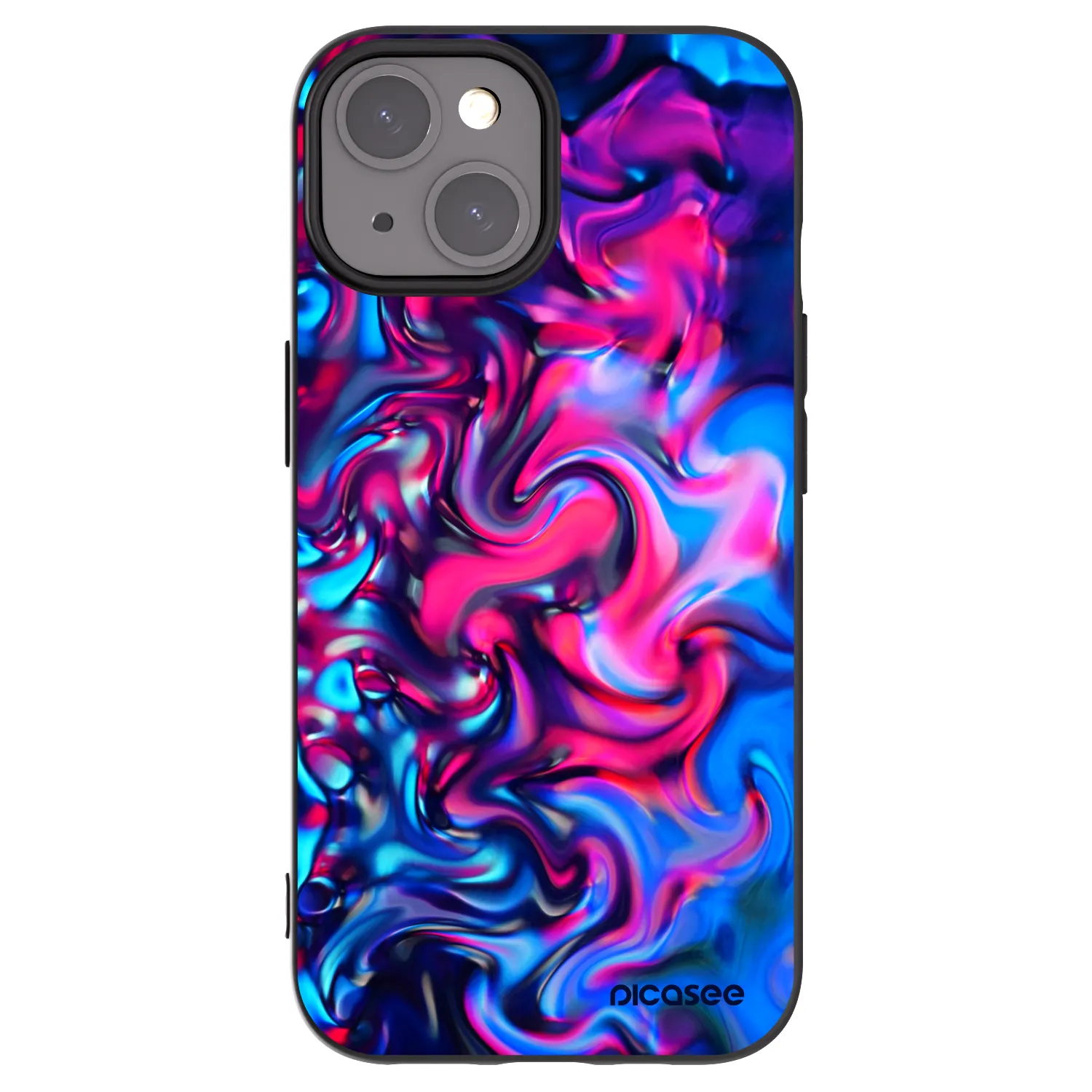 Picasee husă neagră din silicon pentru Apple iPhone 15 - Redlight