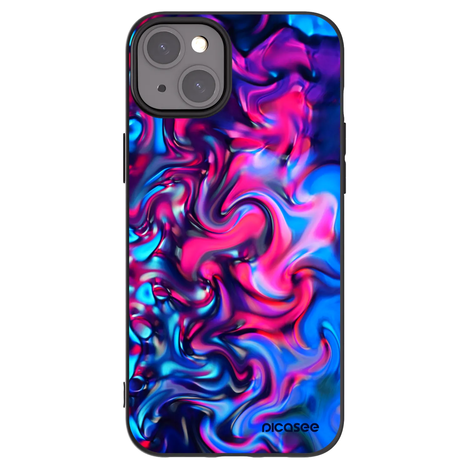 Picasee husă neagră din silicon pentru Apple iPhone 15 Plus - Redlight